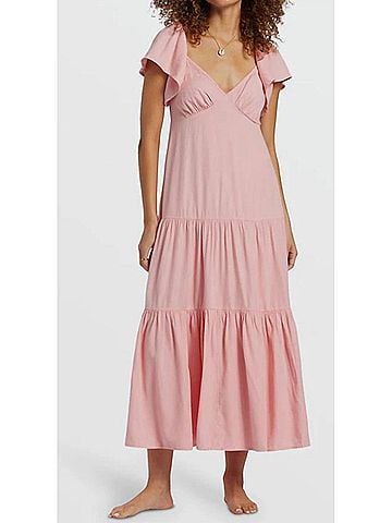 Billabong Last Light Midi Dress in Light Sorbet (view 2)