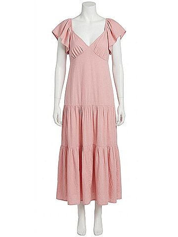 Billabong Last Light Midi Dress in Light Sorbet (view 1)