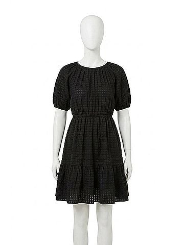 Rails Khloe Mini Dress in Black Seersucker (view 1)