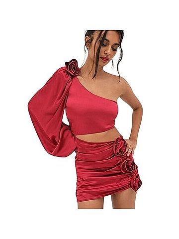 For Love & Lemons Scarlet Red Dress Cocktail Dress (view 1)