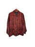 Chico's Design Animal Print Graphic Red Black Jacket Size L - photo 1