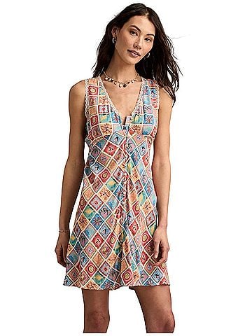 Lucky Brand Lucky Brand Femme Printed Mini Dress Casual Dress (view 2)