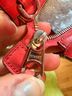 Coach 100% Leather Solid Red Pink Leather Clutch One size - photo 5