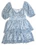 Altar'd State 100% Polyester 100% Polyester Floral Blue White Cocktail Dress Size S - photo 1