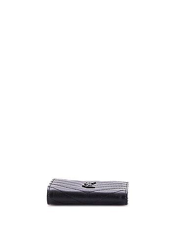 Saint Laurent Classic Monogram Zipped Card Case Matelasse Chevron Leather (view 2)