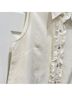 edward 100% Linen Solid White Sleeveless Button-Down Shirt Size 1X - photo 5