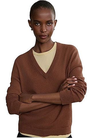 Jenni Kayne V-Neck Cashmere Pullover Sweater (view 1)
