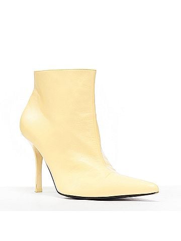 Céline Celine Leather Pointed Ankle Boots (view 2)