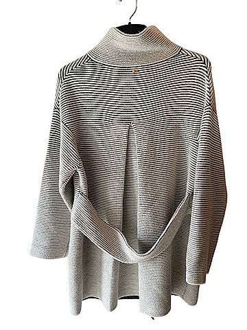 Escada Cozy Ribbed High-Collar Coat (view 2)