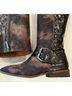 Donald J Pliner 100% Leather Animal Print Brown Boots Size 9 1/2 - photo 9
