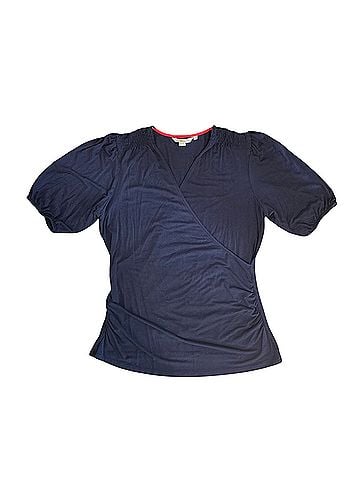 Boden Tia Ruched Wrap Top Short Sleeve Blouse (view 1)