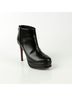 Chanel 100% Leather Black Ankle Boots Heels Size Size EU 37 1/2 - photo 2