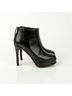Chanel 100% Leather Black Ankle Boots Heels Size Size EU 37 1/2 - photo 10