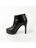 Chanel 100% Leather Black Ankle Boots Heels Size Size EU 37 1/2 - photo 6
