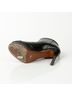 Chanel 100% Leather Black Ankle Boots Heels Size Size EU 37 1/2 - photo 8