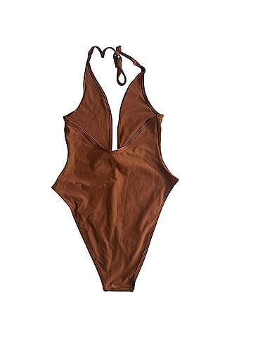SKIMS Iconic Swim Deep Plunge One Piece One Piece Swimsuit (view 2)