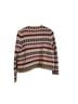 Talbots 100% Cotton Stripes Pink Burgundy Blue White Brown Tan Cardigan Size S - photo 2