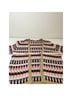 Talbots 100% Cotton Stripes Pink Burgundy Blue White Brown Tan Cardigan Size S - photo 5