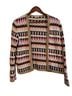 Talbots 100% Cotton Stripes Pink Burgundy Blue White Brown Tan Cardigan Size S - photo 1