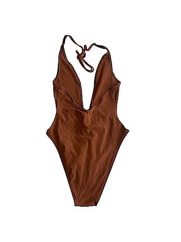 SKIMS Iconic Swim Deep Plunge One Piece Swimsuit (view 2)