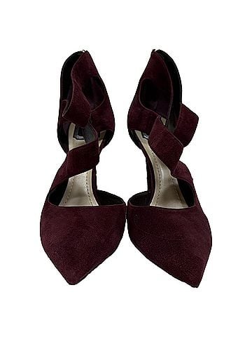 Christian Dior Dior Strappy Pointed-Toe Pumps in Burgundy Suede (view 2)