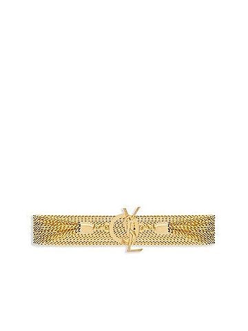 Saint Laurent Metal Cassandre Chain Bracelet (view 1)