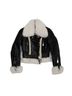 Burberry 100% Leather Black Shearling Rider Jacket Size Size 4 - photo 1