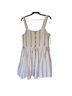 Roxy 100% Cotton Stripes Tan White Pink Romper Size XL - photo 1