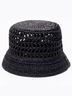 Prada 100% Leather Black Raffia Bucket Hat One size - photo 3