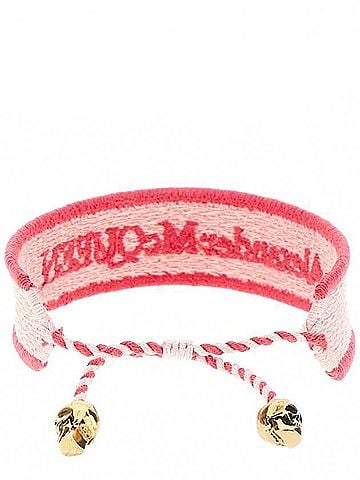 Alexander McQueen Skull Logo Fabric Bracelet (view 2)