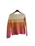 Talbots Stripes Ivory Orange Pink Red Pullover Sweater Size S - photo 2