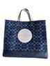 Coach Print Blue Leather Tote One size - photo 1
