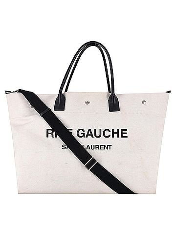 Saint Laurent Saint Laurent Maxi Rive Gauche Canvas Tote Bag (view 1)