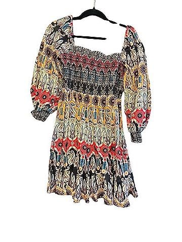 Alice + Olivia Paisley Smocked Mini Dress Casual Dress (view 1)