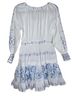 Hunter Bell White Blue Casual Dress Size 4 - photo 2