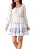 Hunter Bell White Blue Casual Dress Size 4 - photo 1