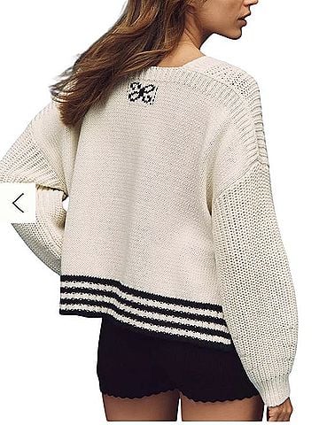 Anthropologie Maeve Nautical Linen-Blend Catch Of The Day Lobster Sweater Pullover Sweater (view 2)