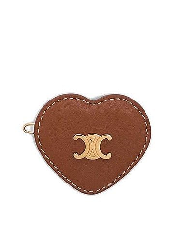 Céline Heart Hair Clip In Calfskin And Brass (view 1)