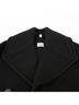 Burberry 100% Wool Black Black Wool Oversized Coat Size 6 - photo 3