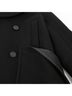 Burberry 100% Wool Black Black Wool Oversized Coat Size 6 - photo 5