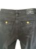 True Religion Solid Black Gold Jeans Size 27 - photo 3