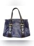 Isaac Mizrahi 100% Leather Blue Black Shoulder Bag One size - photo 6