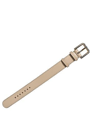 Dolce & Gabbana Beige Calfskin Leather Gold Buckle Belt Strap Women's Bracelet (view 2)