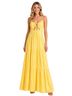 Jonathan Simkhai 100% Polyester Solid Yellow Casual Dress Size M - photo 1