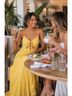 Jonathan Simkhai 100% Polyester Solid Yellow Casual Dress Size M - photo 4