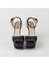 Prada 100% Denim Blue Size Studded Sandal Heel Size EU 38 - photo 8
