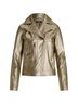 Ralph Lauren 100% Leather Gold Silver Jacket Size 2 - photo 1