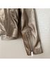 Ralph Lauren 100% Leather Gold Silver Jacket Size 2 - photo 7