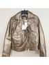 Ralph Lauren 100% Leather Gold Silver Jacket Size 2 - photo 4
