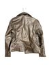 Ralph Lauren 100% Leather Gold Silver Jacket Size 2 - photo 2